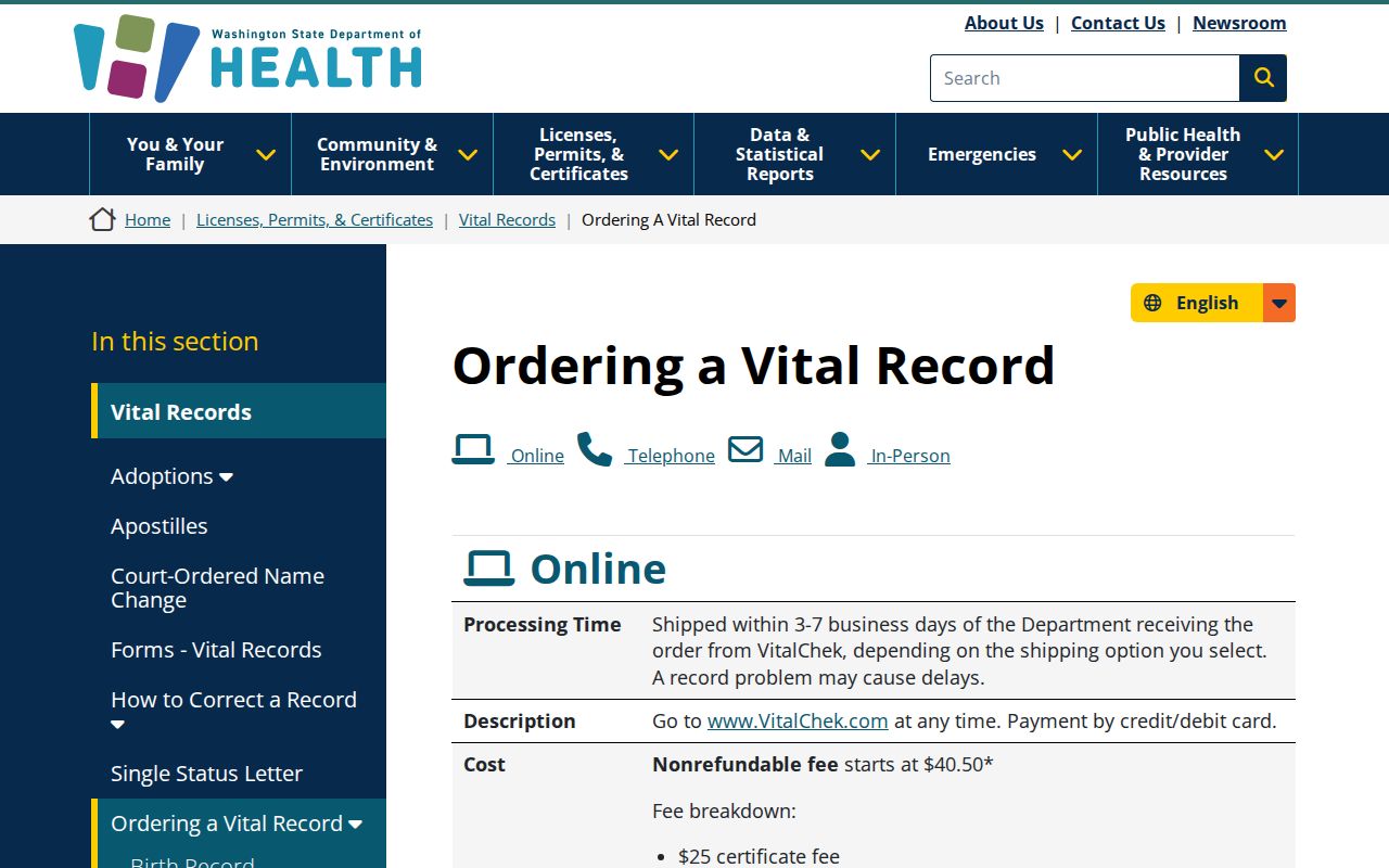 Union Hill-Novelty Hill people search through Washington vital record orders