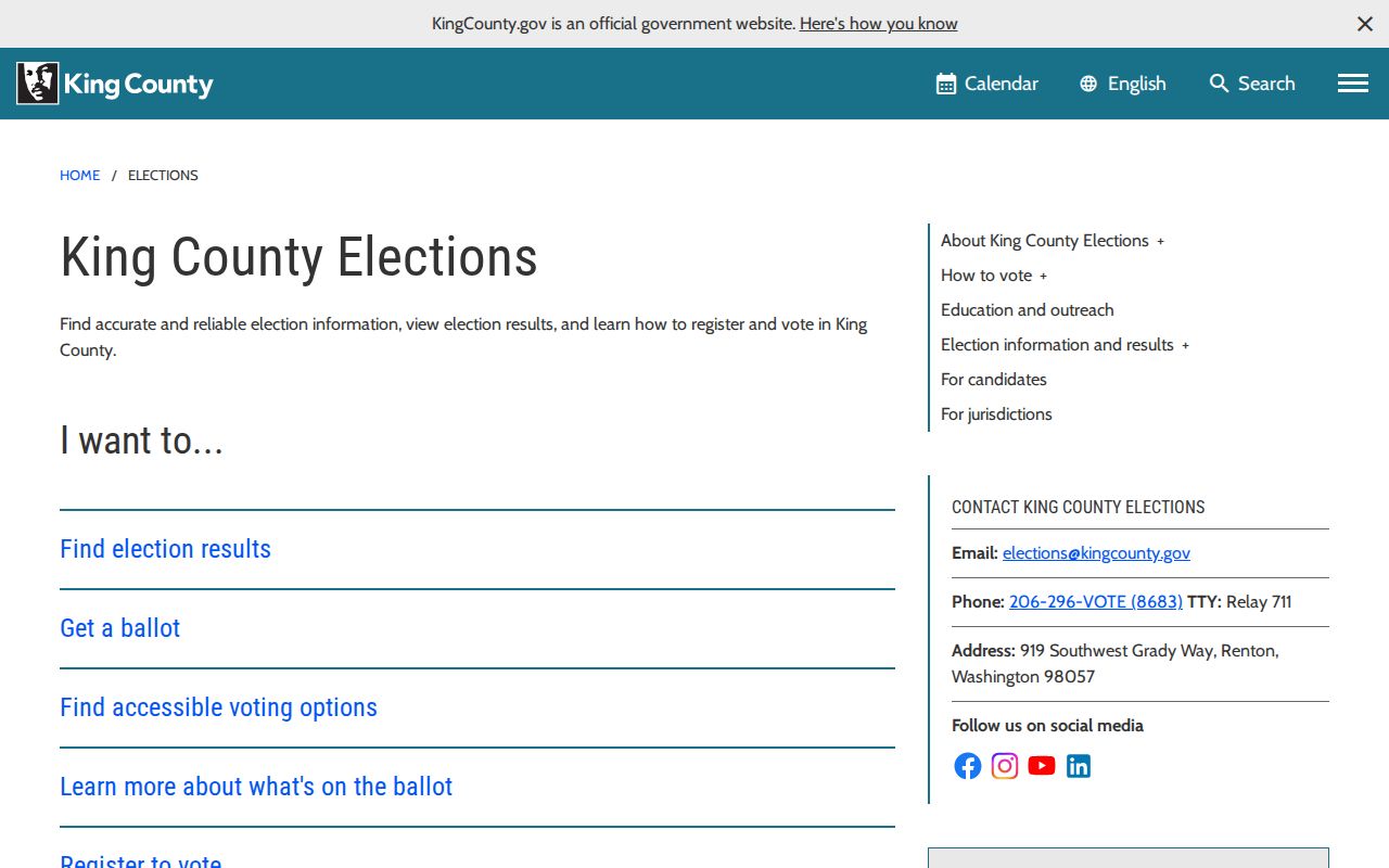 Union Hill-Novelty Hill voter registration records King County Elections